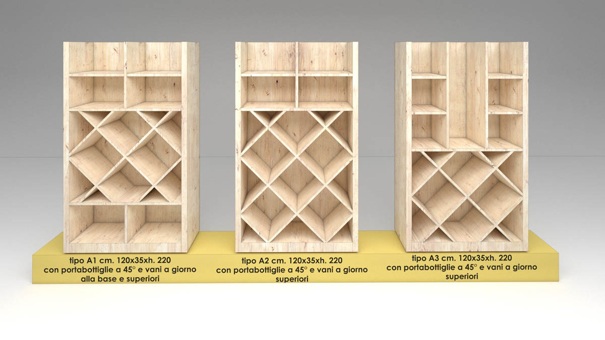 portabottiglie per cantine vinicole