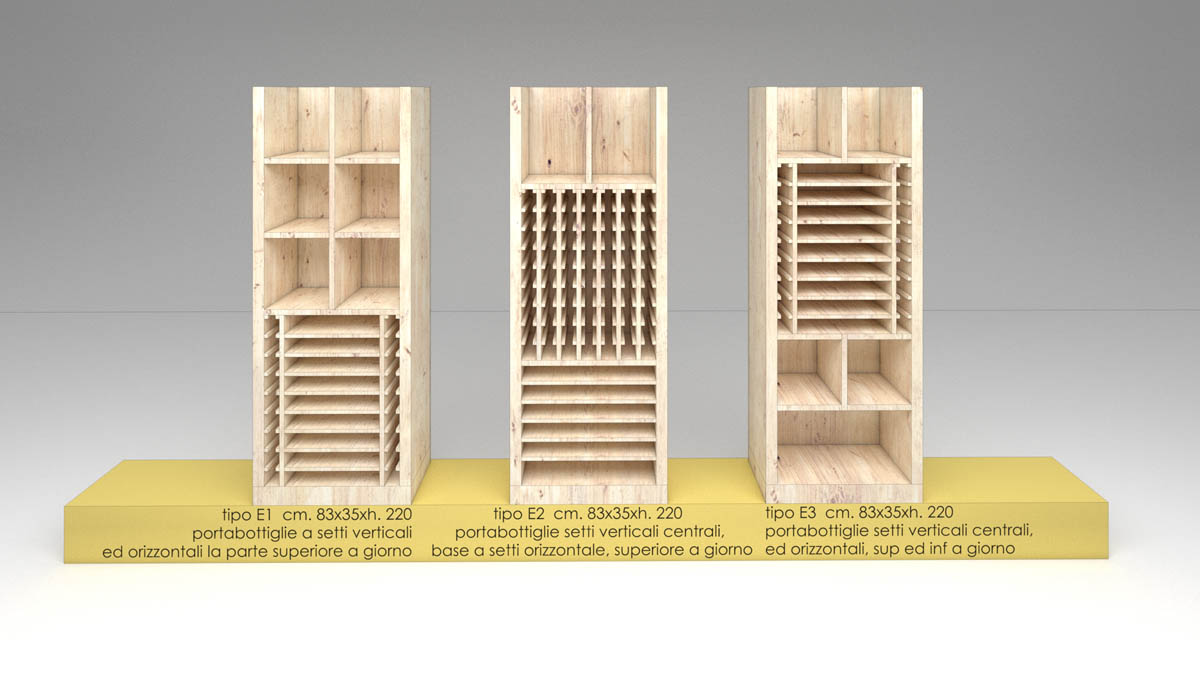 portabottiglie per esposizione vini cantine vinicole