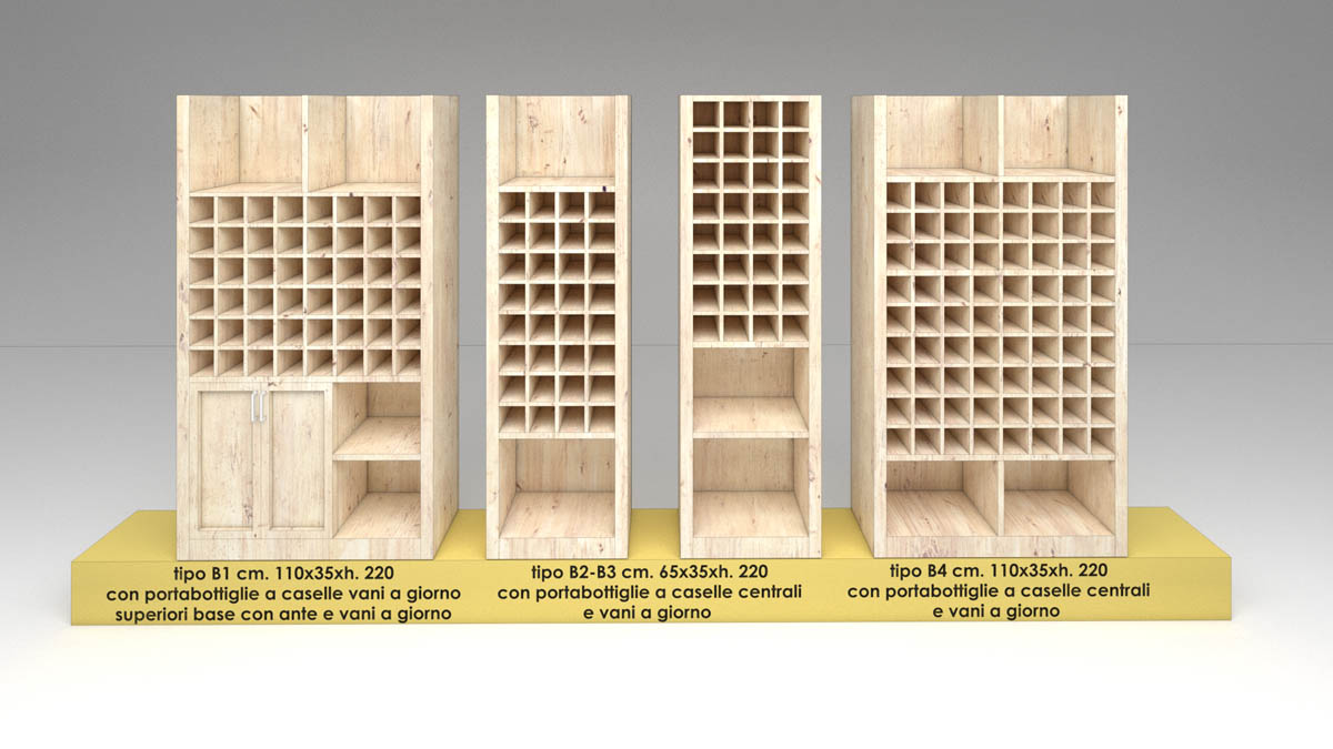 portabottiglie per esposizione vini cantine vinicole