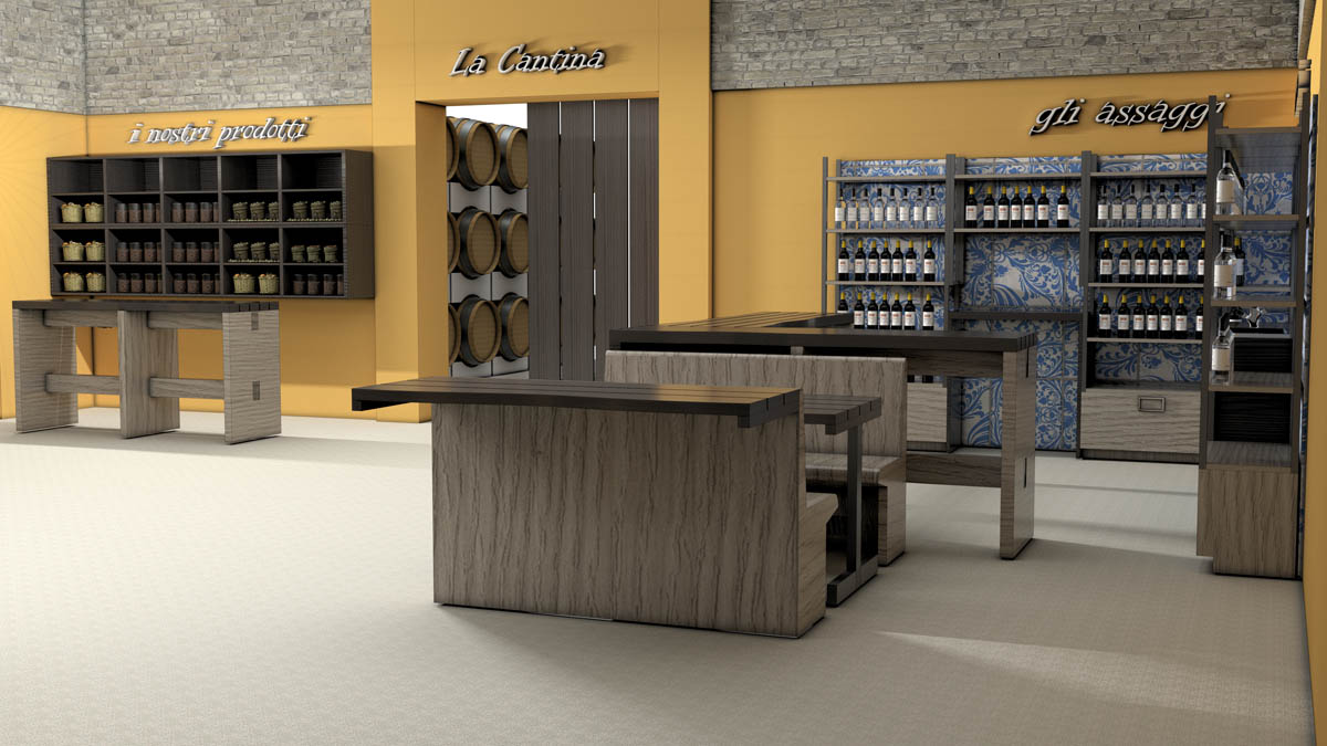 Progettazione arredamento cantine vinicole Friuli