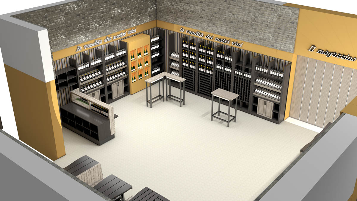 Aziende agricole vendita vini arredamento