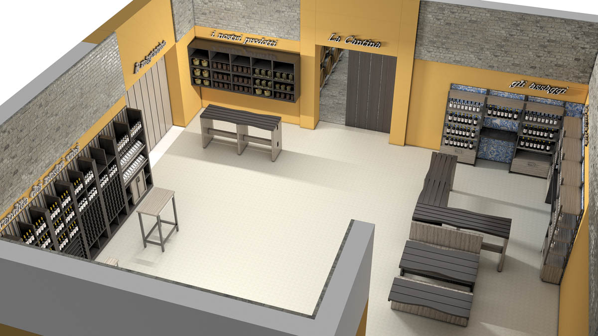 Arredo aziende vinicole Friuli