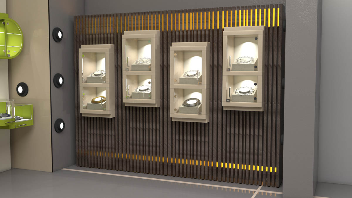 Vetrinette doppia esposizione per gioiellerie