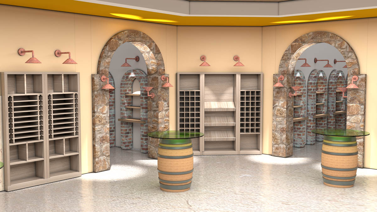 Progettazione arredamento cantine vinicole