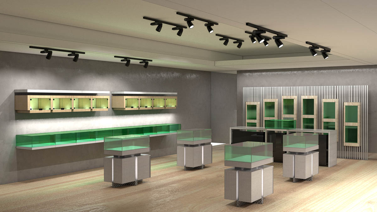 Isole espositive gioielleria